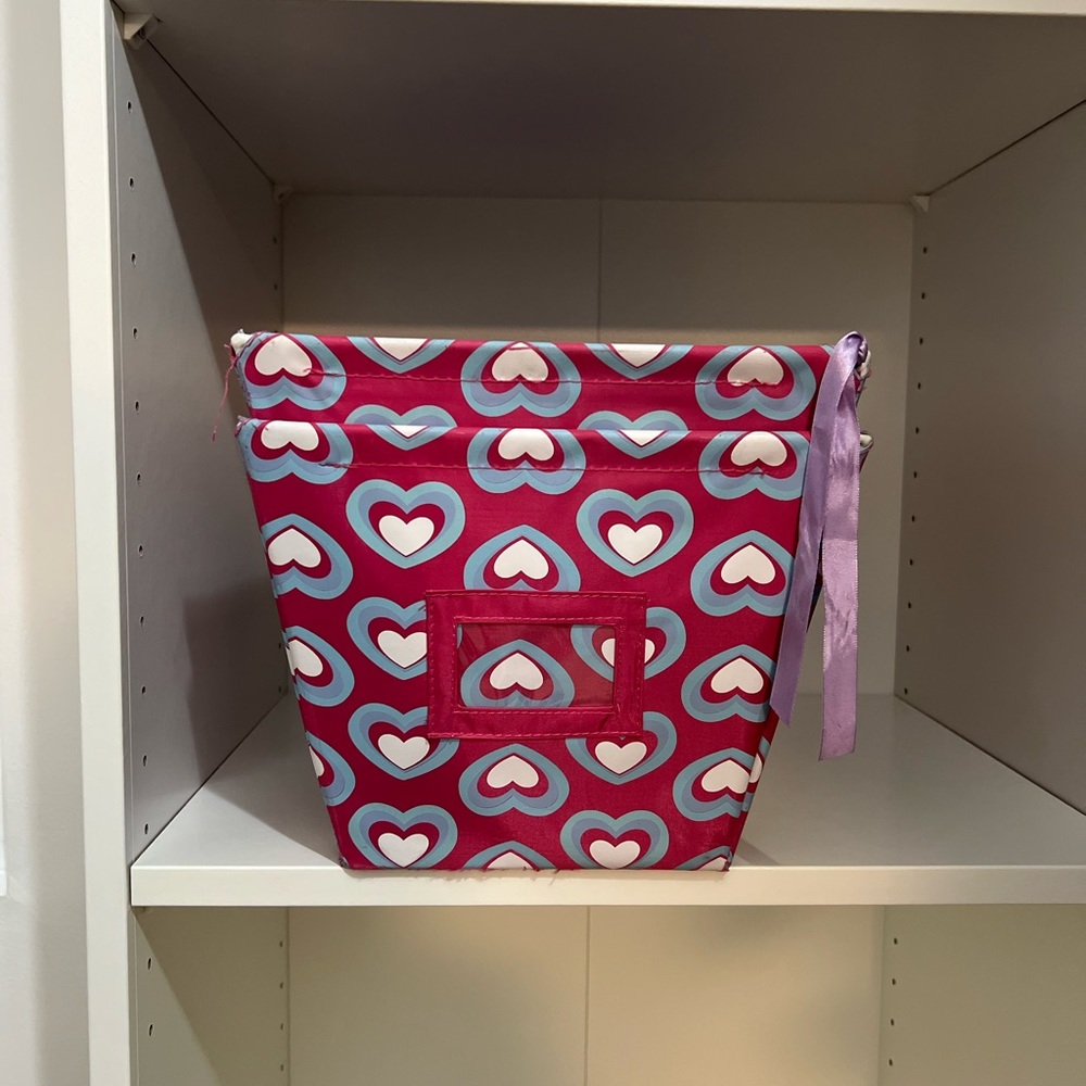 Y2K Heart Printed Set of 2 Storage Bins